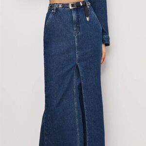 New Good American Dark Blue Denim Skirt size 12